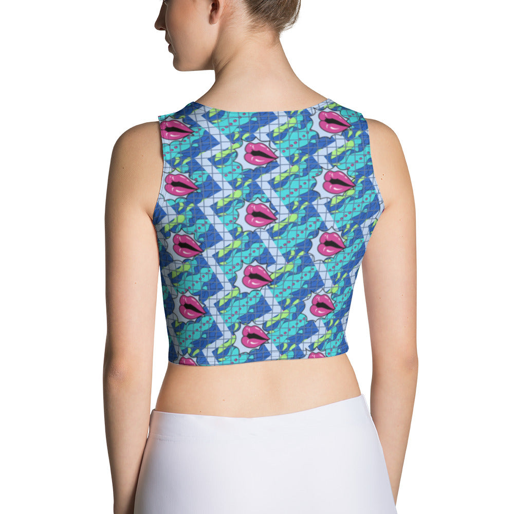 Kiss Me Blue Crop Top