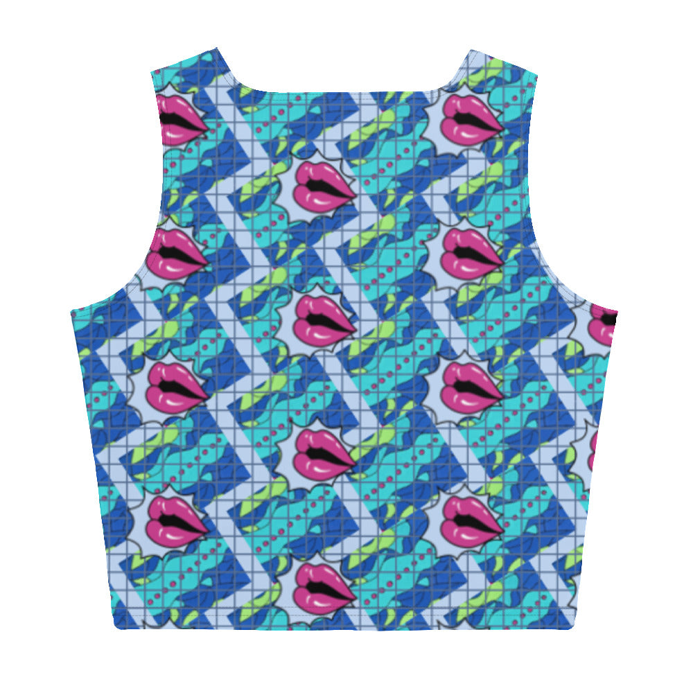 Kiss Me Blue Crop Top