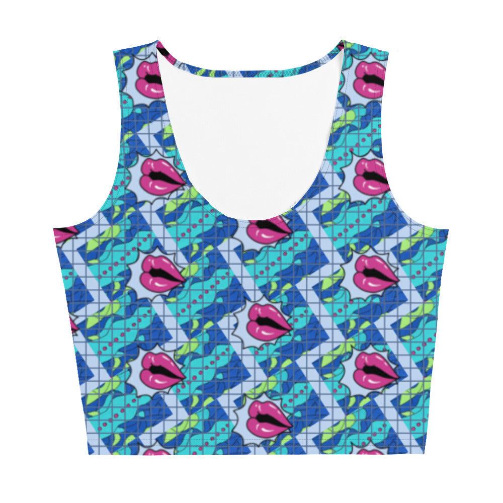 Kiss Me Blue Crop Top