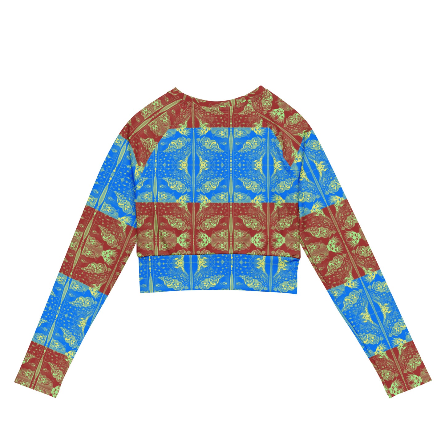 Proper P Blue/Red long-sleeve crop top