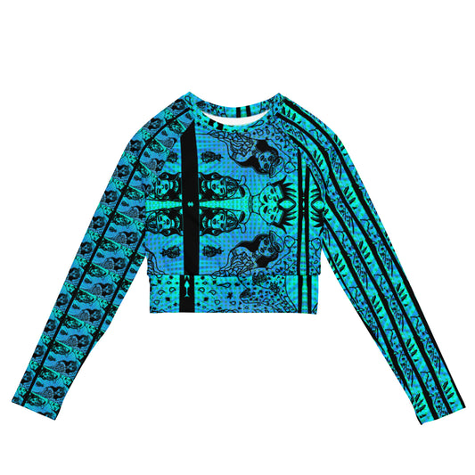 Blew News long-sleeve crop top