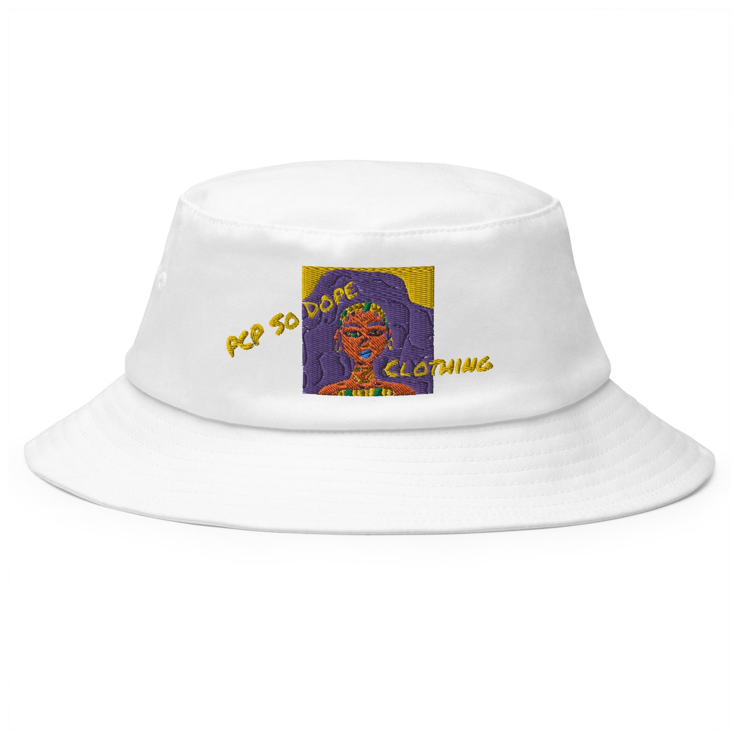 Queen of the Sea Purple/ Yellow Old School Bucket Hat