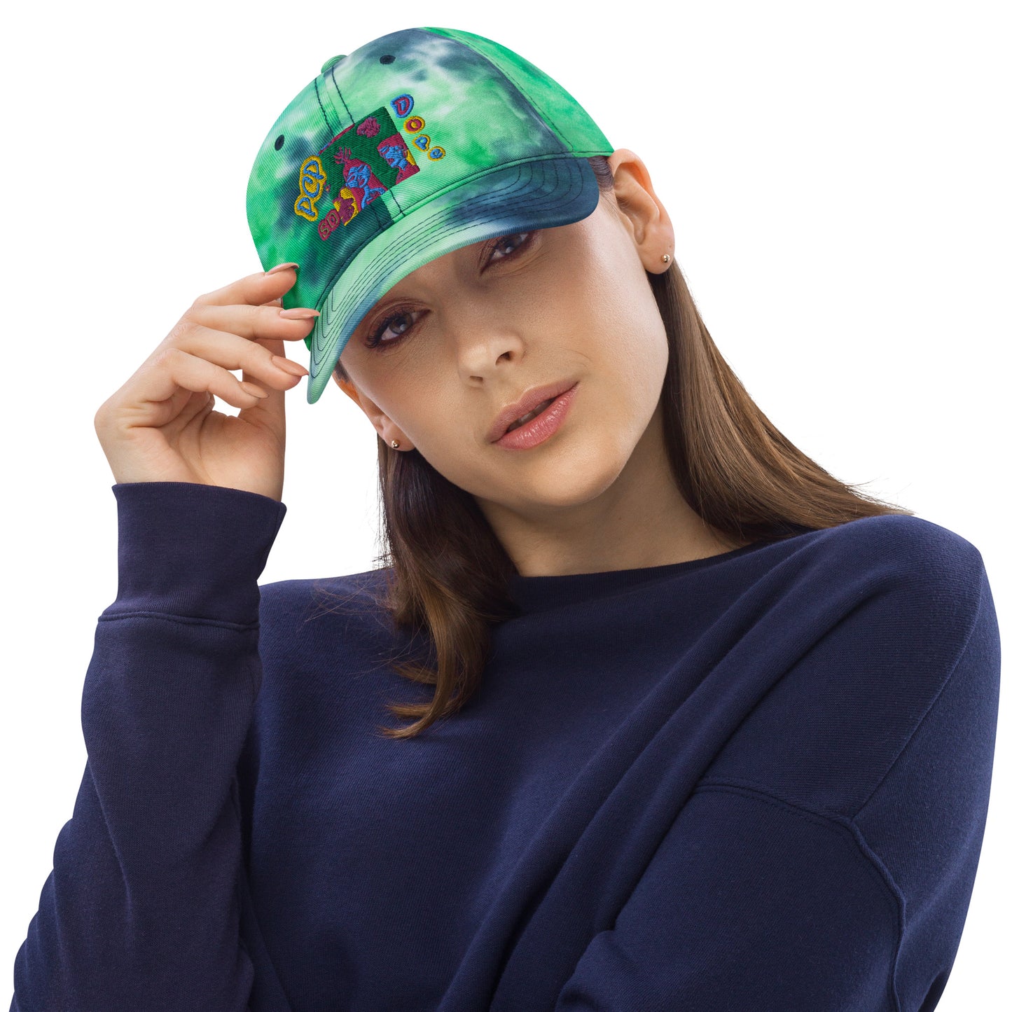 Polka P Tie dye hat